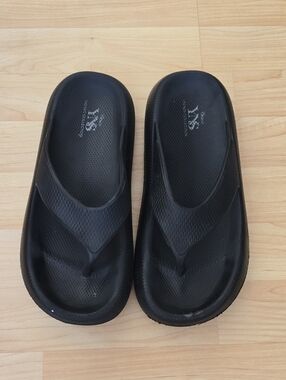 Summer Black Women Thong Flops Sandals Beach comfort Slipper Shoes Size 40_41